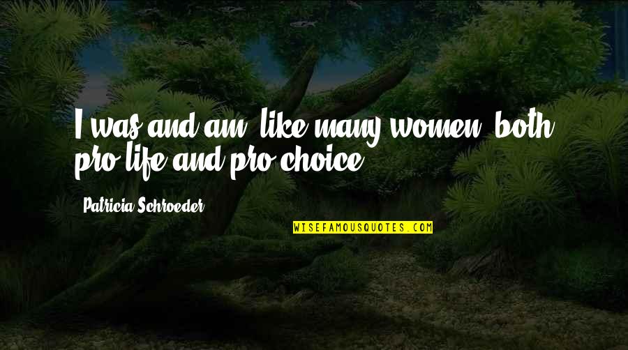 Many Choices Quotes By Patricia Schroeder: I was and am, like many women, both