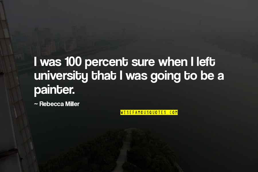Marcoci Alexandru Quotes By Rebecca Miller: I was 100 percent sure when I left