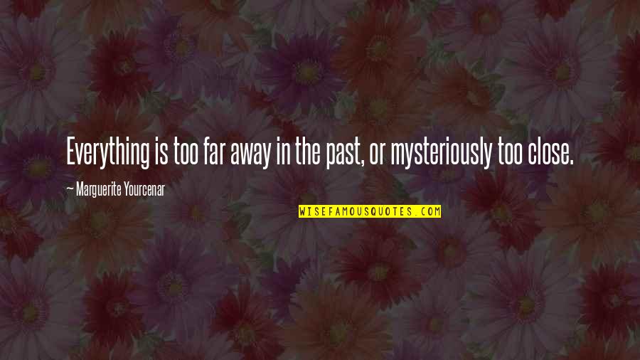 Marguerite's Quotes By Marguerite Yourcenar: Everything is too far away in the past,