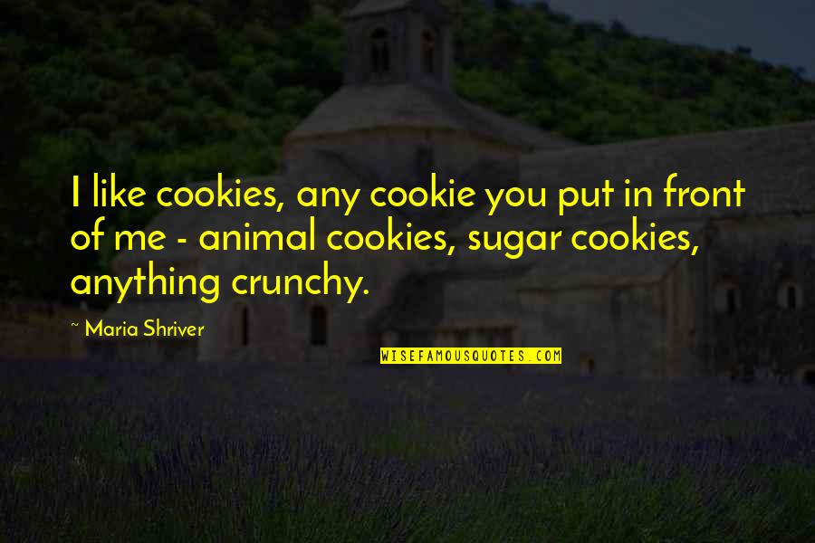 Maria Shriver Quotes By Maria Shriver: I like cookies, any cookie you put in