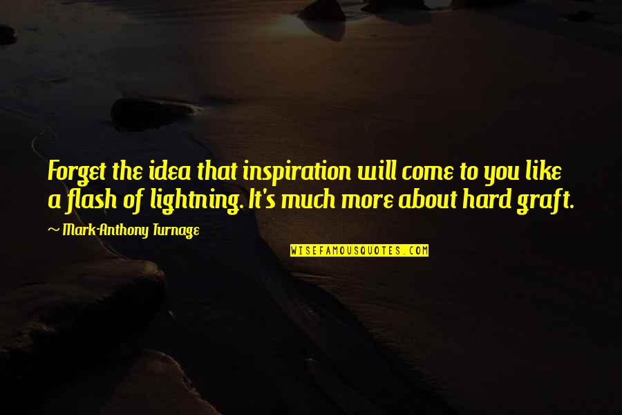 Mark Anthony Quotes By Mark-Anthony Turnage: Forget the idea that inspiration will come to