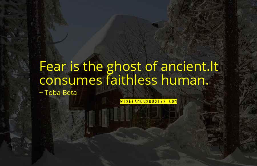 Marquesado Del Quotes By Toba Beta: Fear is the ghost of ancient.It consumes faithless