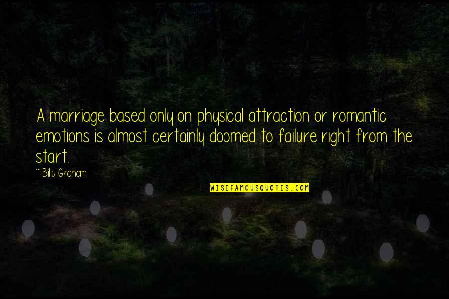 Marriage Failure Quotes By Billy Graham: A marriage based only on physical attraction or