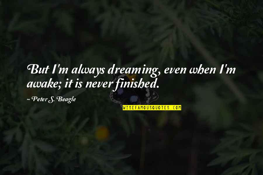 Marriage Gamble Quotes By Peter S. Beagle: But I'm always dreaming, even when I'm awake;