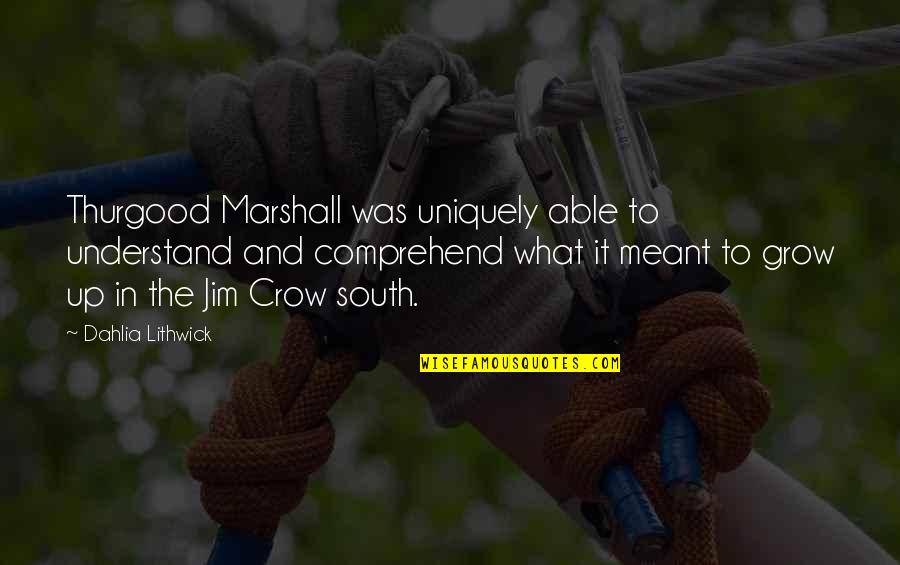 Marshall Thurgood Quotes By Dahlia Lithwick: Thurgood Marshall was uniquely able to understand and