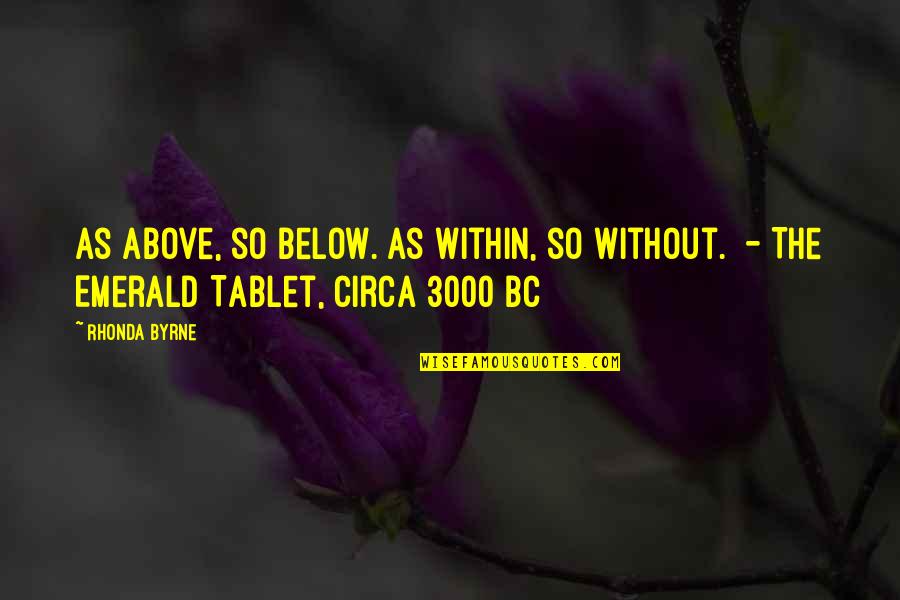 Maryana Rose Quotes By Rhonda Byrne: As above, so below. As within, so without.