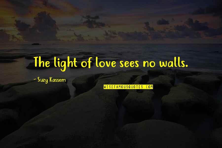 Massengill Powder Quotes By Suzy Kassem: The light of love sees no walls.