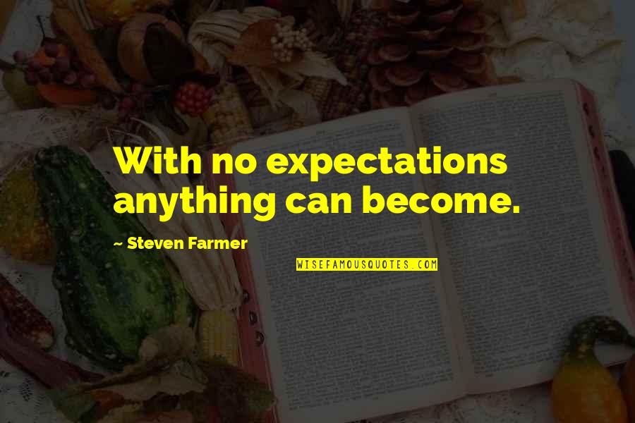 Mathesis Python Quotes By Steven Farmer: With no expectations anything can become.