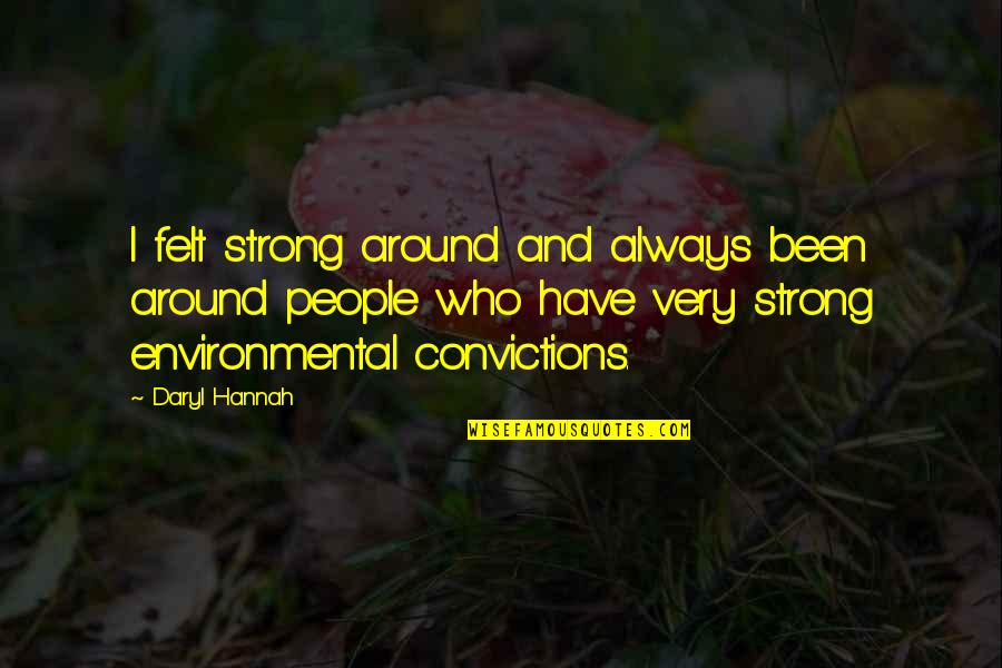 Mawalan Ng Quotes By Daryl Hannah: I felt strong around and always been around