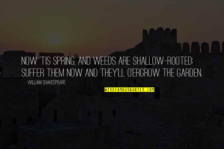 May Your Day Be Filled With Happiness Quotes By William Shakespeare: Now 'tis spring, and weeds are shallow-rooted; Suffer
