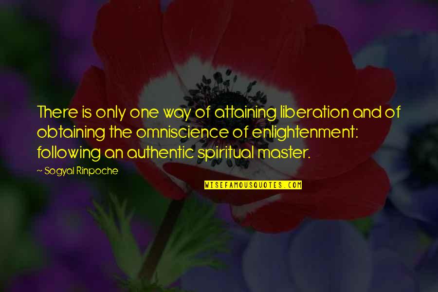 Mayburn Fish Skinners Quotes By Sogyal Rinpoche: There is only one way of attaining liberation