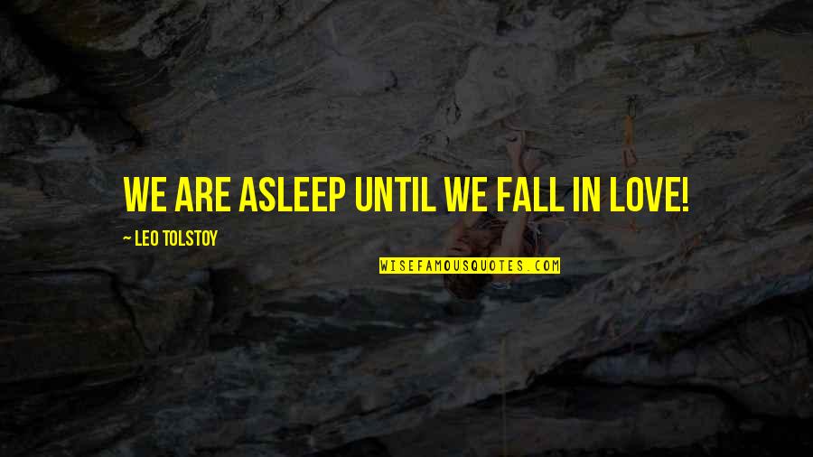 Mccusker Meagen Quotes By Leo Tolstoy: We are asleep until we fall in Love!