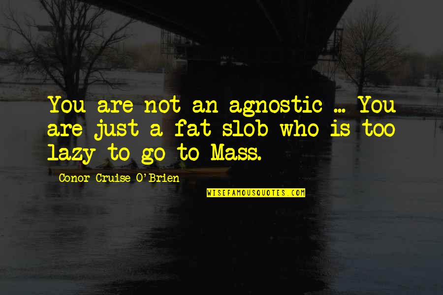 Mccusker Safe Quotes By Conor Cruise O'Brien: You are not an agnostic ... You are