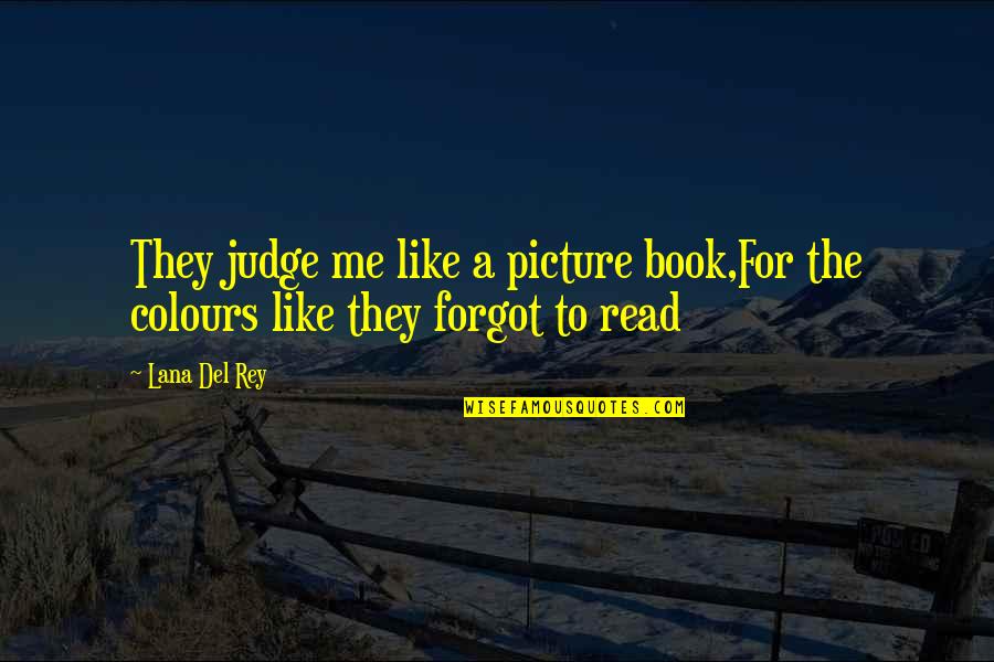 Mcisaac Ranch Quotes By Lana Del Rey: They judge me like a picture book,For the