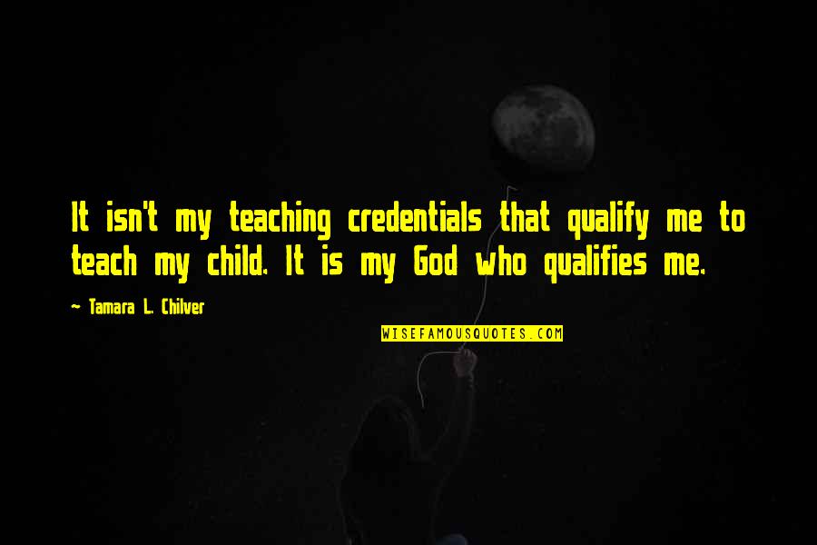 Mclafferty Dunn Quotes By Tamara L. Chilver: It isn't my teaching credentials that qualify me