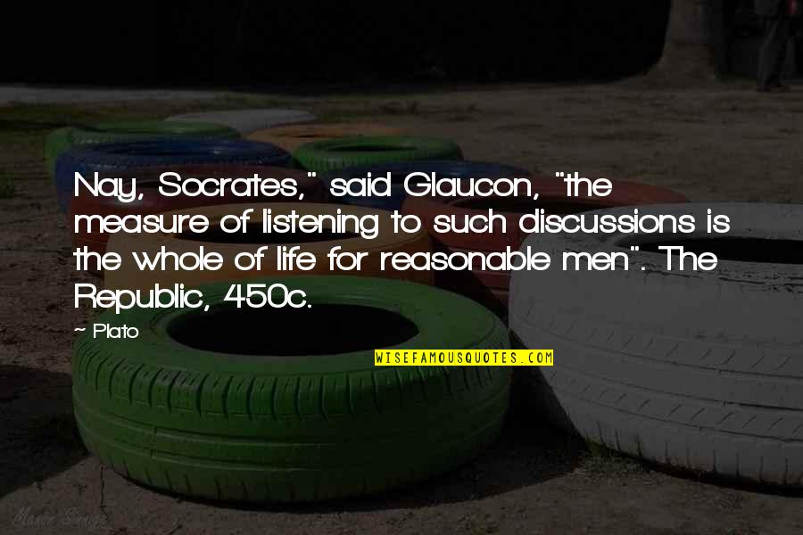 Measure Of Life Quotes By Plato: Nay, Socrates," said Glaucon, "the measure of listening