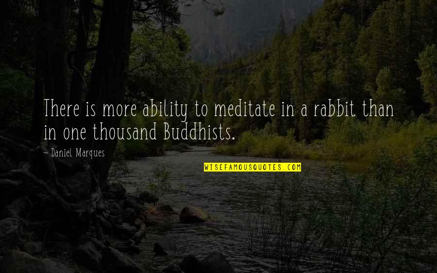 Meditate Quotes By Daniel Marques: There is more ability to meditate in a