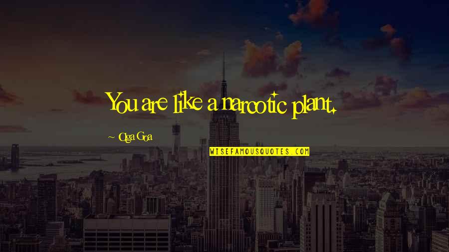 Medzhid Bektemirov Quotes By Olga Goa: You are like a narcotic plant.