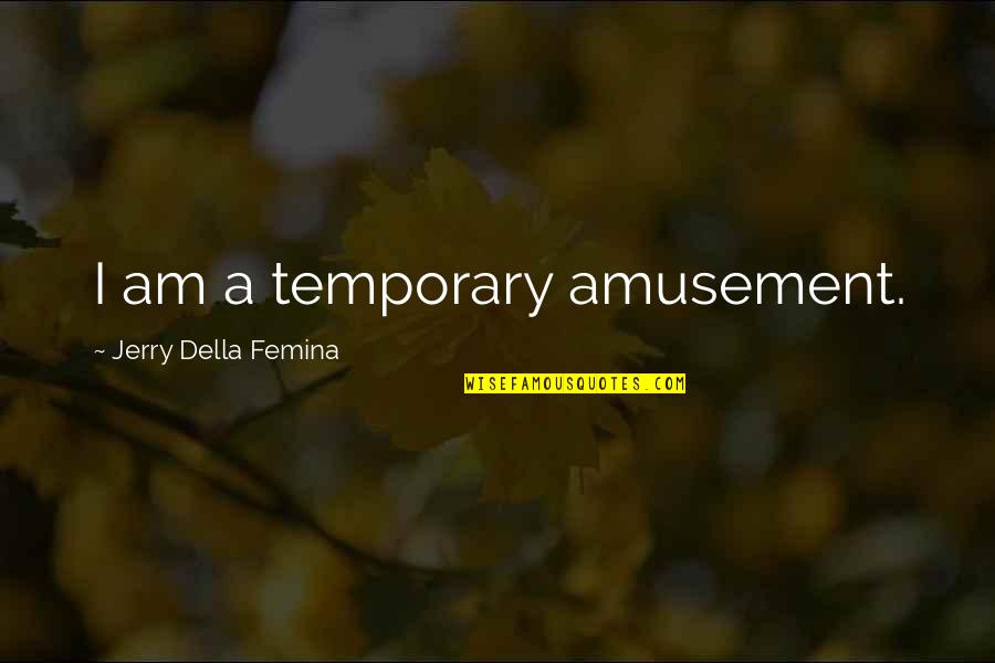 Mega Man 11 Quotes By Jerry Della Femina: I am a temporary amusement.
