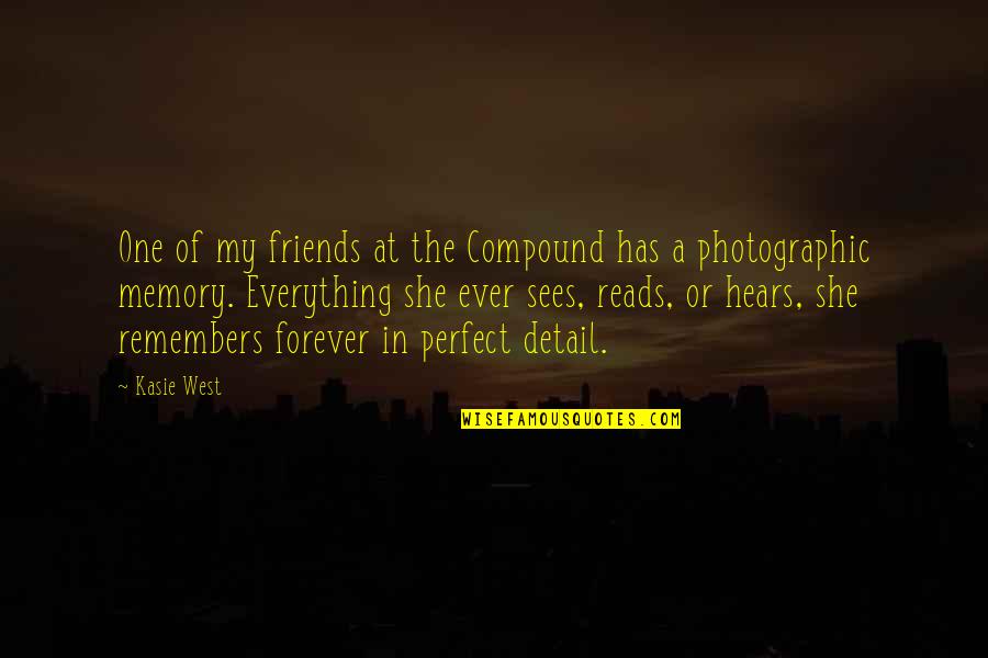 Memory And Friends Quotes By Kasie West: One of my friends at the Compound has