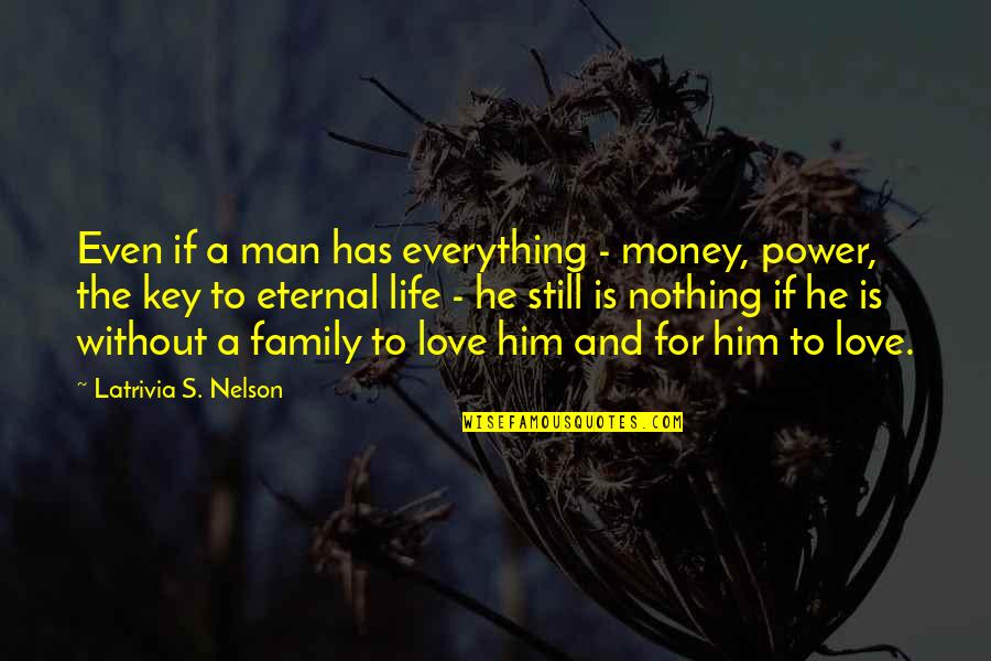 Mercredi In English Quotes By Latrivia S. Nelson: Even if a man has everything - money,