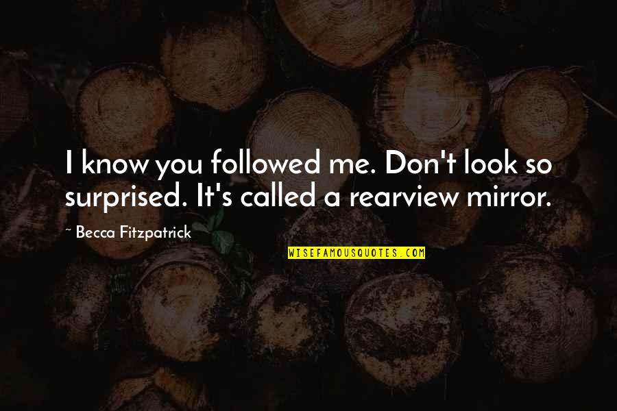 Meri Kami Quotes By Becca Fitzpatrick: I know you followed me. Don't look so