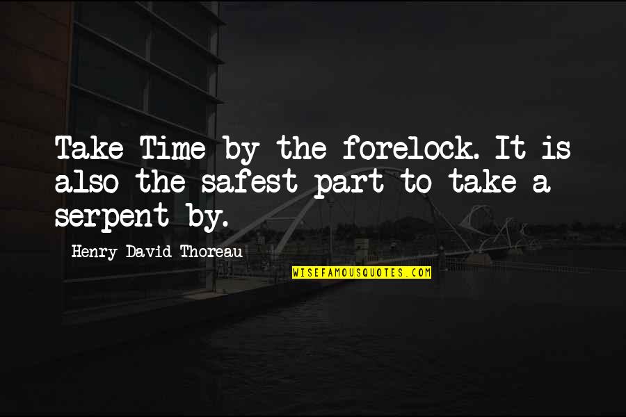 Mhari Sandoval Quotes By Henry David Thoreau: Take Time by the forelock. It is also