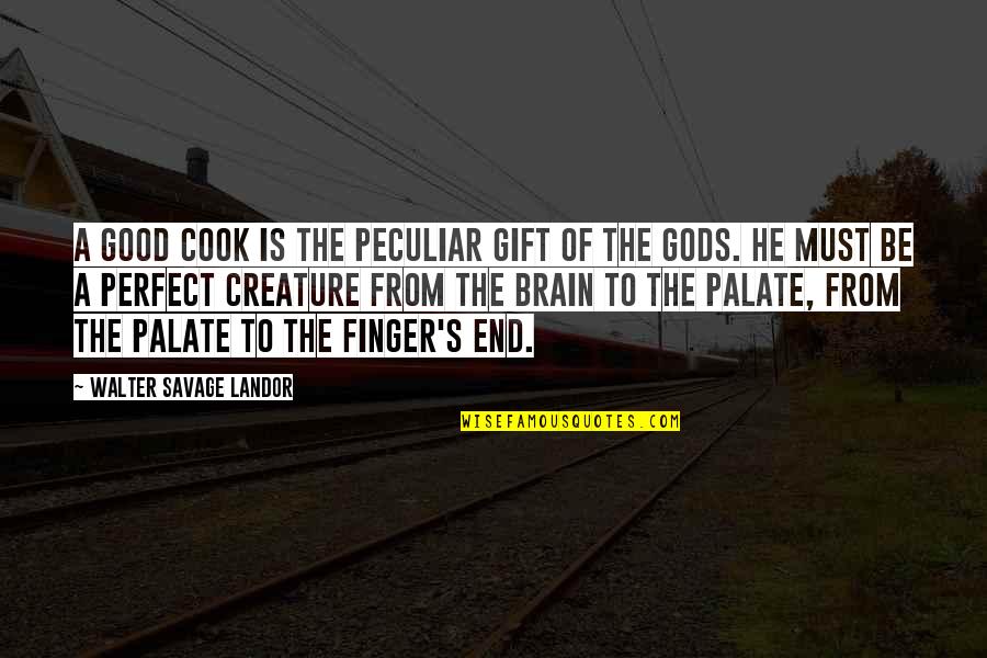 Mhrydaineg Quotes By Walter Savage Landor: A good cook is the peculiar gift of