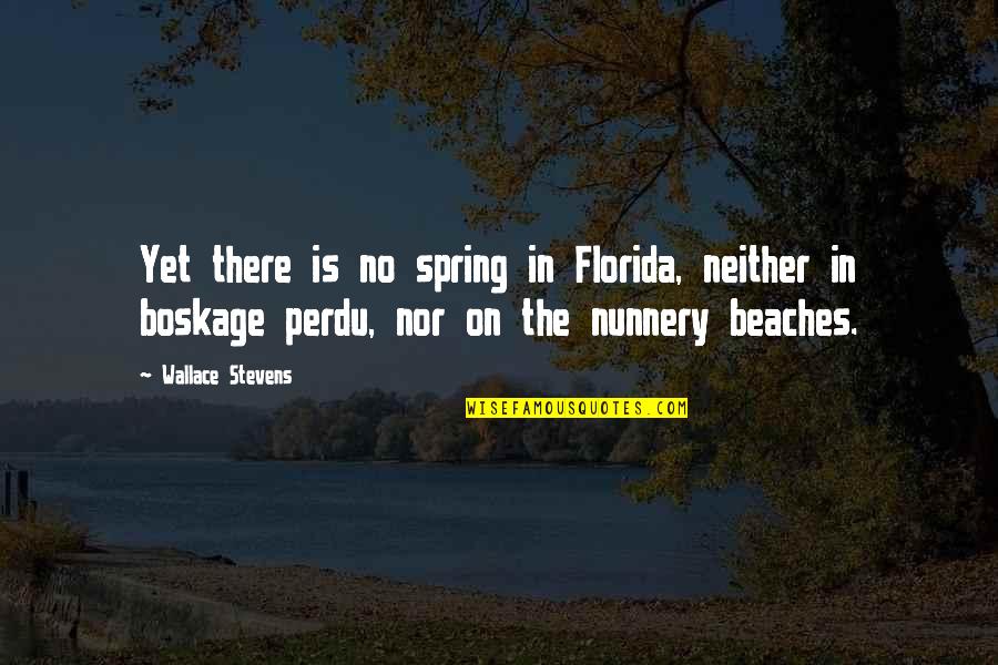 Micaela Johnson Quotes By Wallace Stevens: Yet there is no spring in Florida, neither