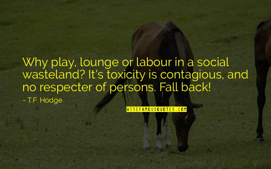 Microkernels Use Quotes By T.F. Hodge: Why play, lounge or labour in a social