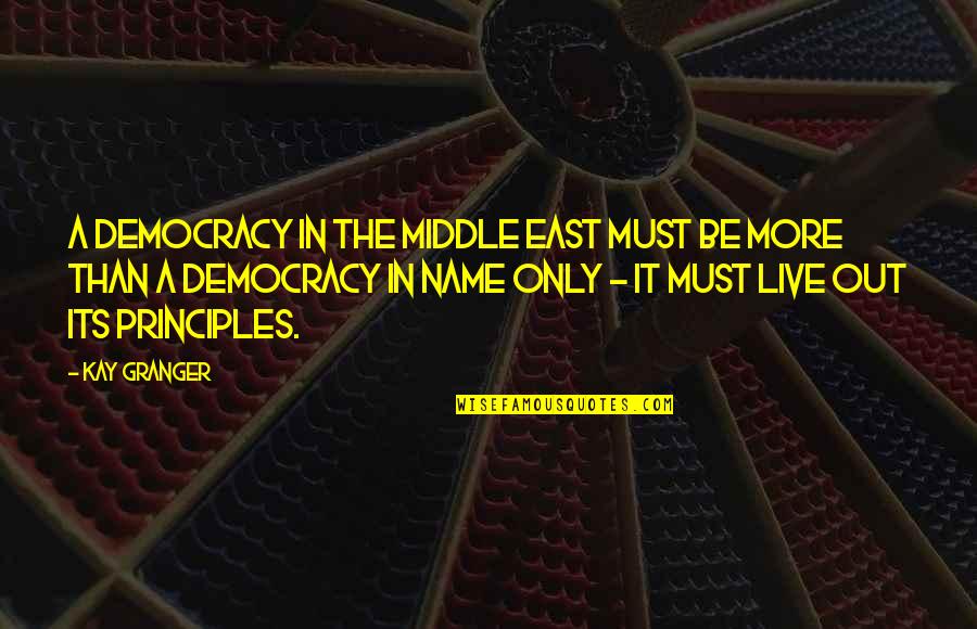 Middle Names Quotes By Kay Granger: A democracy in the Middle East must be