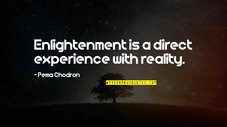 Midena Ferma Quotes By Pema Chodron: Enlightenment is a direct experience with reality.