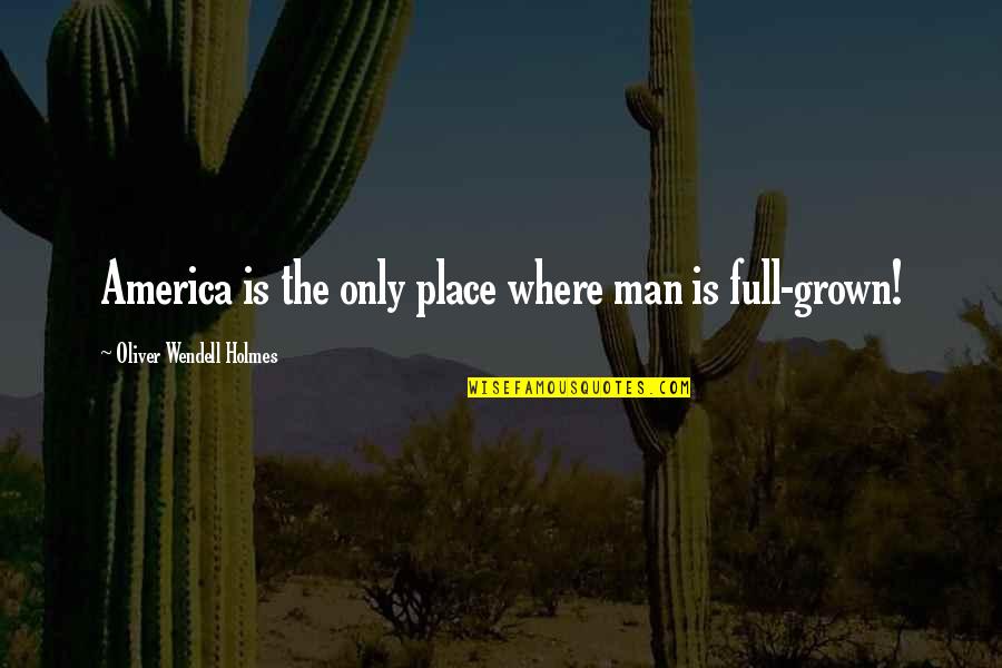 Military Man Quotes By Oliver Wendell Holmes: America is the only place where man is