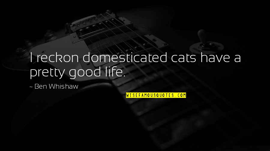 Mimowolnie Film Quotes By Ben Whishaw: I reckon domesticated cats have a pretty good