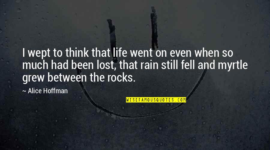 Mind Body And Soul Connection Quotes By Alice Hoffman: I wept to think that life went on