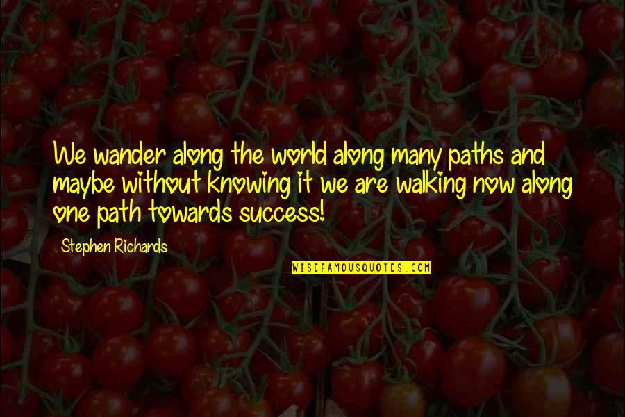 Mind Help Quotes By Stephen Richards: We wander along the world along many paths