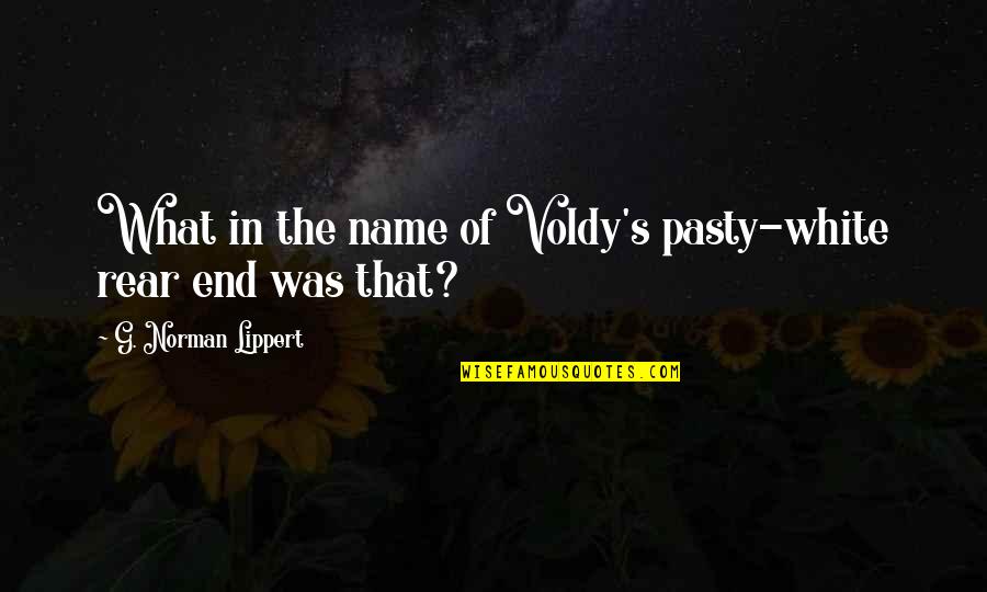 Mind Your Language Season 1 Quotes By G. Norman Lippert: What in the name of Voldy's pasty-white rear