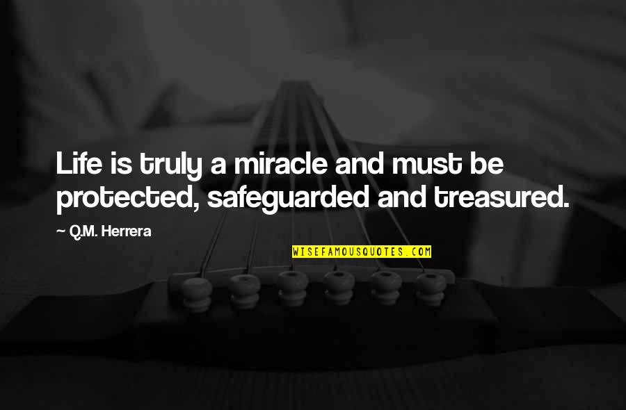 Miracle Quotes Quotes By Q.M. Herrera: Life is truly a miracle and must be