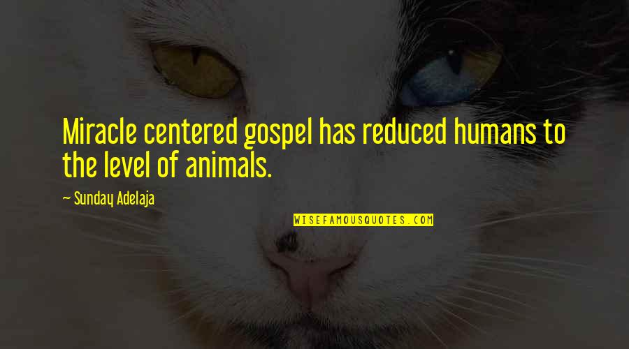 Miracle Quotes Quotes By Sunday Adelaja: Miracle centered gospel has reduced humans to the