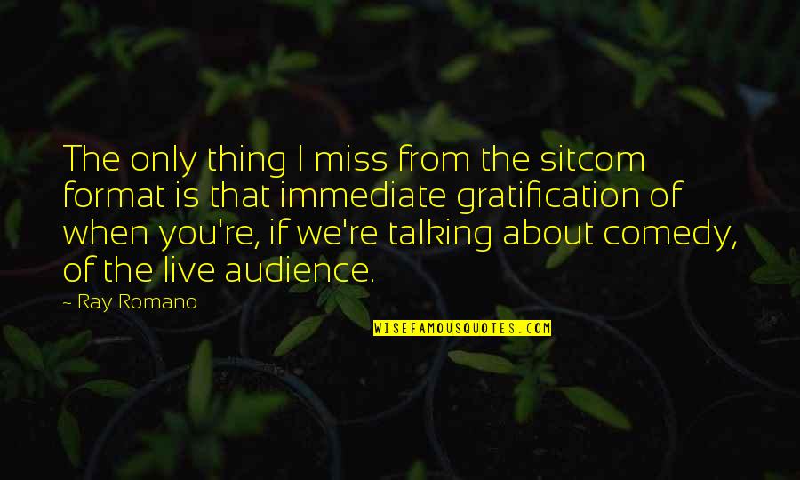 Miss Talking To You Quotes By Ray Romano: The only thing I miss from the sitcom