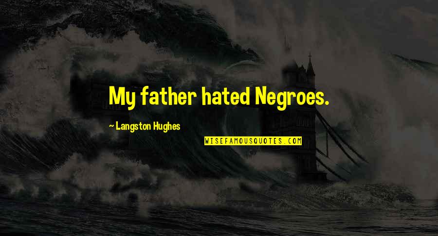 Missing My Mother Died Quotes By Langston Hughes: My father hated Negroes.