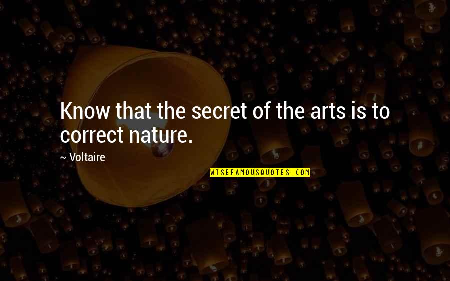 Missing Passed Loved One Quotes By Voltaire: Know that the secret of the arts is