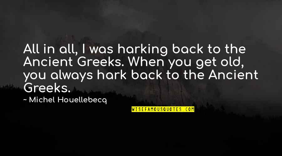 Mistreatment Of People Of Color Quotes By Michel Houellebecq: All in all, I was harking back to