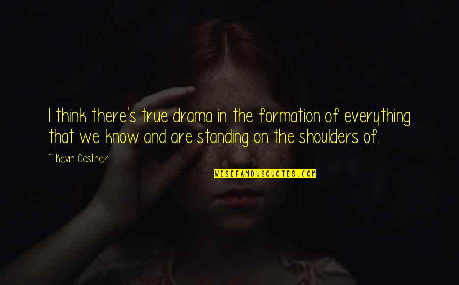 Mistreatment Quotes Quotes By Kevin Costner: I think there's true drama in the formation