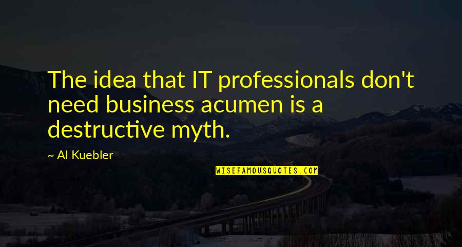 Mizensir Quotes By Al Kuebler: The idea that IT professionals don't need business