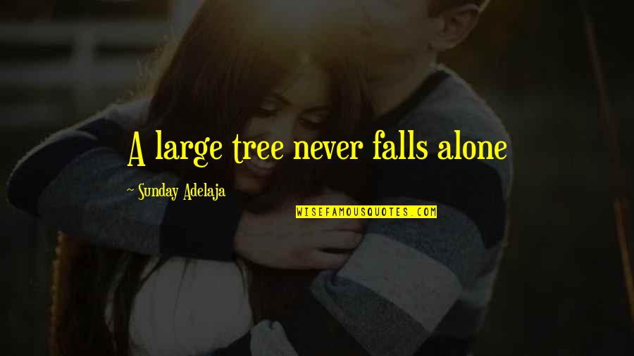 Mn Work Comp Quotes By Sunday Adelaja: A large tree never falls alone