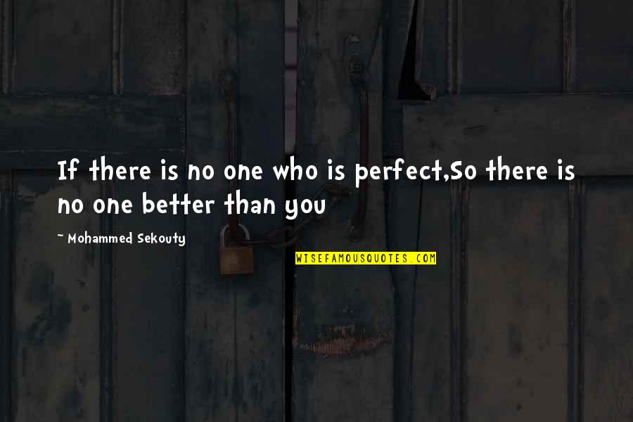 Mohammed's Quotes By Mohammed Sekouty: If there is no one who is perfect,So