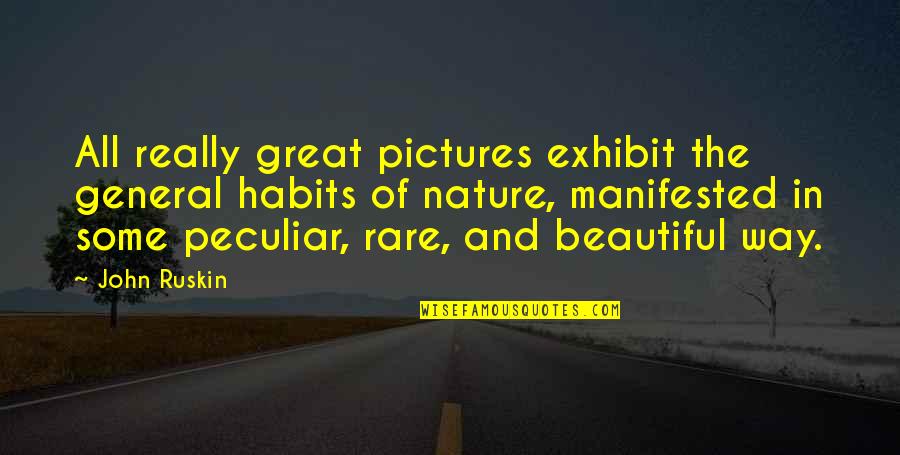 Molar Quotes By John Ruskin: All really great pictures exhibit the general habits