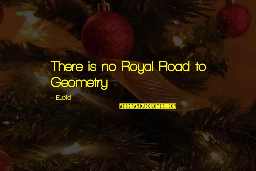 Moment Formula Quotes By Euclid: There is no Royal Road to Geometry.