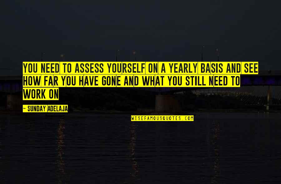 Money Life Quotes By Sunday Adelaja: You need to assess yourself on a yearly